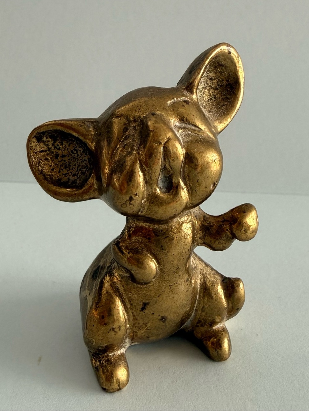 Vintage Riverside Brass Mouse Figurine Paperweight 2” Canada